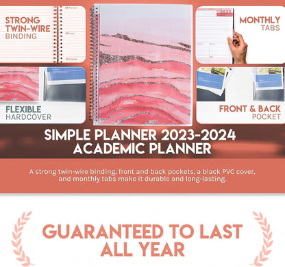 Aesthetic Planner 2023 2024 Academic Year (July 2023   June 2024)   8.5 x11
