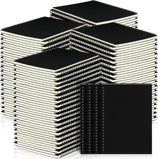 Spiral Notebook Bulk A5 College Ruled Journals Notebooks Lined 8.3 X 5.5 Inch Note Books Composition Writing Thick Paper Notebook for Office Business School Gifts Supplies(Black, 72 Pcs)