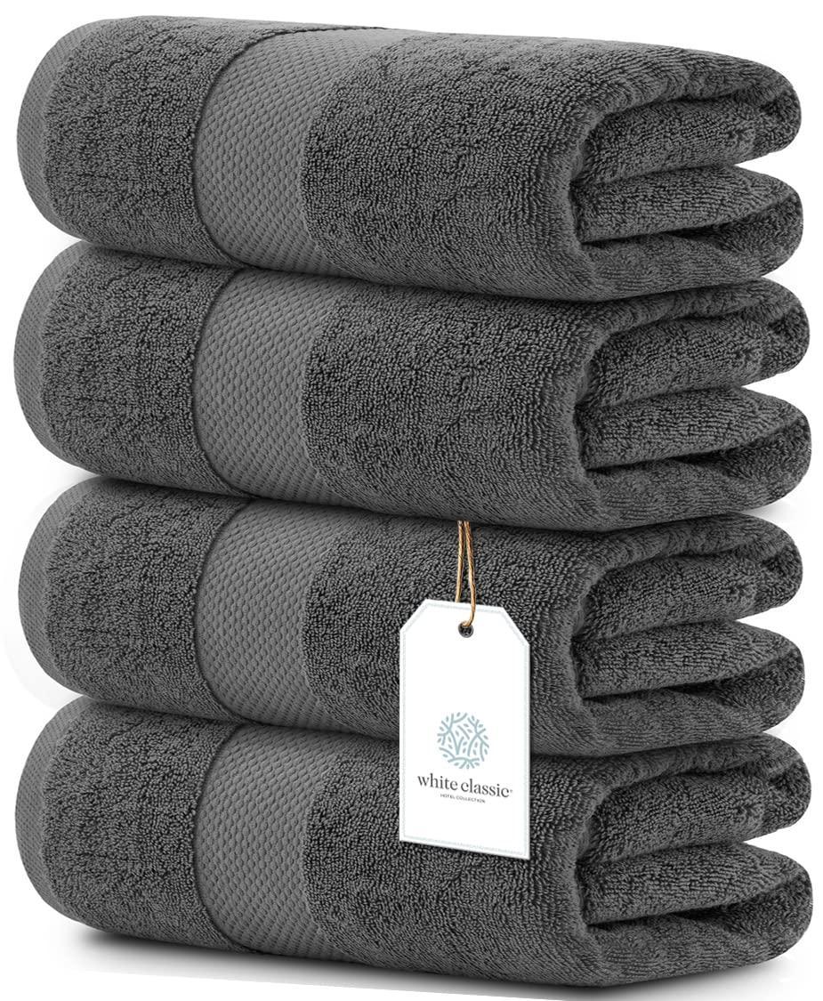 Luxury White Bath Towels Large   100% Soft Cotton 700 GSM  Absorbent Hotel