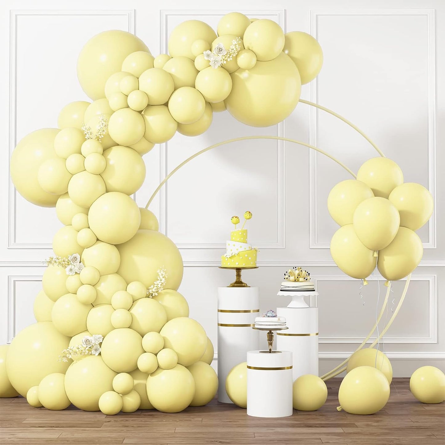 White Balloons Different Sizes 105Pcs 5/10/12/18 Inch for Garland Arch, Party Latex Balloons for Happy New Year Decorations 2024 Birthday Party Wedding Anniversary Baby Shower Party Decoration