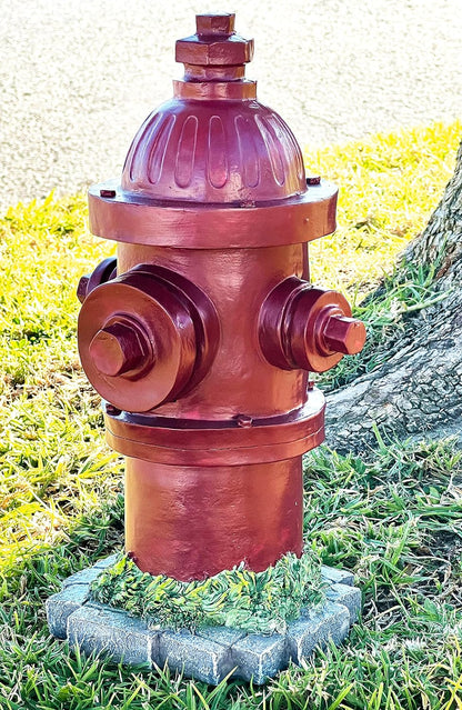 22472 Fire Hydrant Statue Dog Training Lamp Post 14 Inch Indoor Home Outdoor Garden Sculpture Yard Decoration