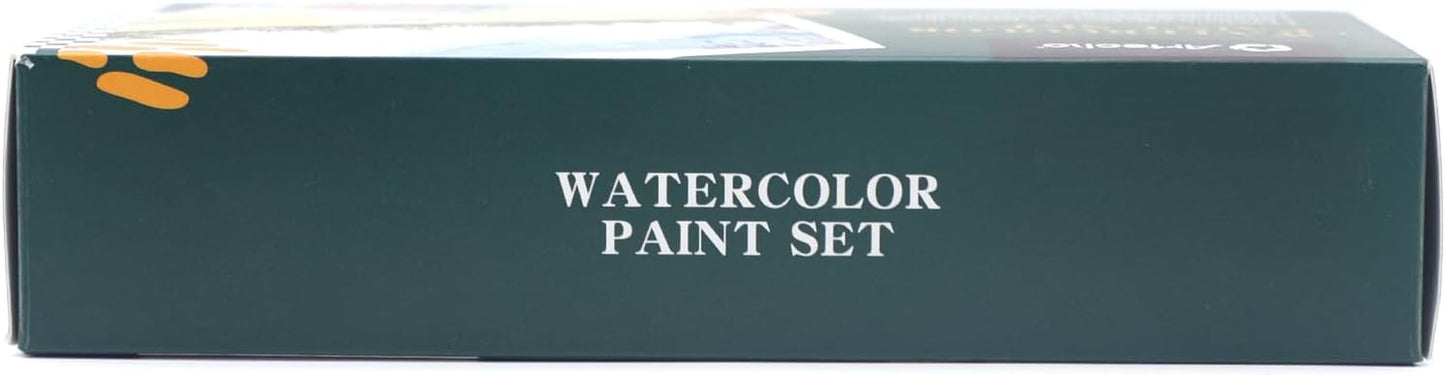 Watercolor Paint Set 50 Colors, Travel Watercolor Set with Watercolor Papers and Brushes, Ideal for Amateur Hobbyists, Painting Lovers and Artists