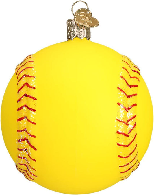 2020 Christmas Ornament Softball Glass Blown Ornament for Christmas Tree