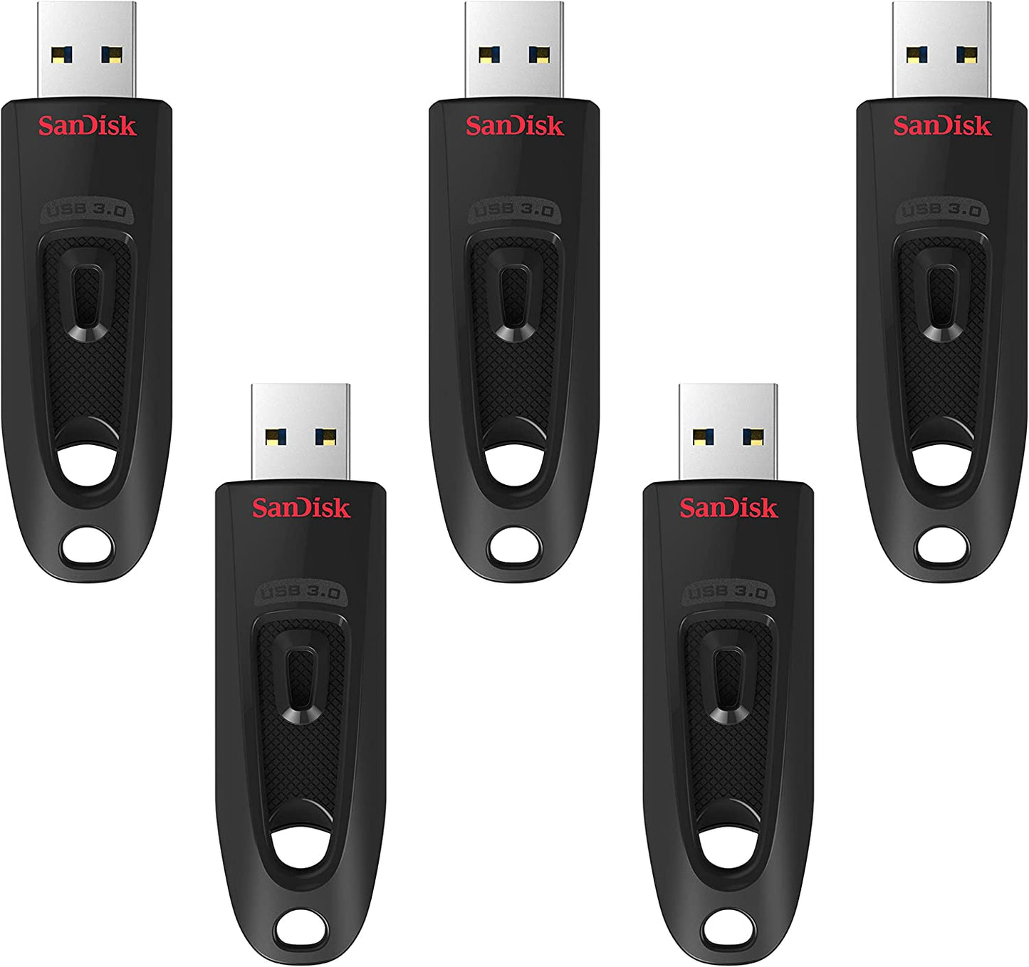 32GB 3-Pack Ultra USB 3.0 Flash Drive 32GB (Pack of 3) - SDCZ48-032G-GAM46T, Black