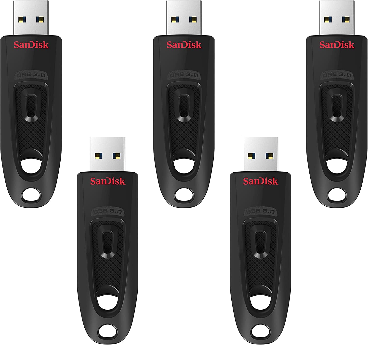 32GB 3-Pack Ultra USB 3.0 Flash Drive 32GB (Pack of 3) - SDCZ48-032G-GAM46T, Black