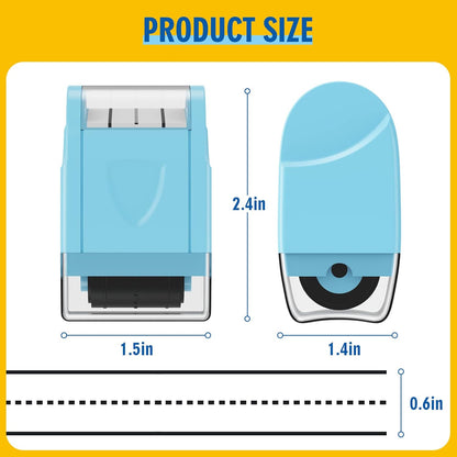 Dashed Handwriting Lines Practice Roller Stamp Parents and Teachers Roller Self-Inking Line Rolling Stamps Handwriting Practice Tool (Purple & Red)
