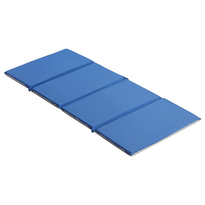 Everyday Folding Rest Mat, 4-Section, 1In, Sleeping Pad, Blue/Grey, 5-Pack