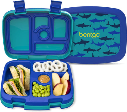 ® Kids Prints Leak-Proof, 5-Compartment Bento-Style Kids Lunch Box - Ideal Portion Sizes for Ages 3-7, Durable, Drop-Proof, Dishwasher Safe, & Made with Bpa-Free Materials (Dinosaur)