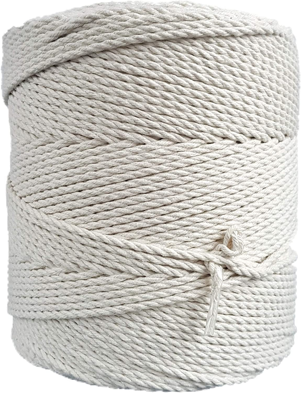 Macrame Cord 4 Mm * 284 Yd (853 Feet) - 3PLY Cotton Rope for Macrame Dream Catcher, Wall Hanging, Plant Hanger, Gift Wrapping and Wedding Decorations