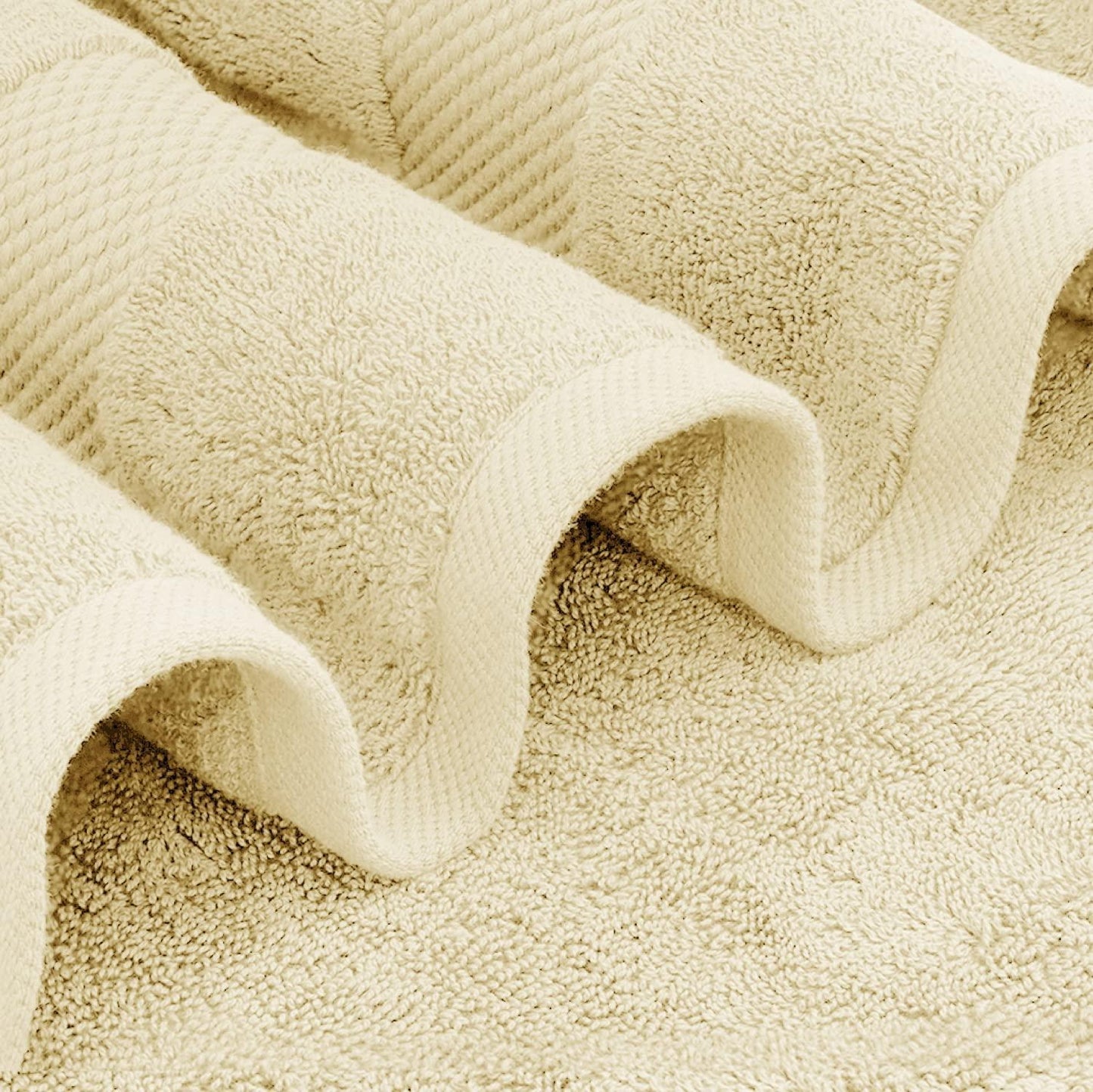 Luxury Bath Towels Large   Cotton Hotel spa Bathroom Towel 30x56  4 Pack  Beige