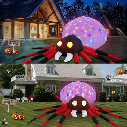 8.5Ft Spider Halloween Outdoor Inflatable Decoration with LED Lights, Holiday Inflatable Decoration for Outdoor Patio, Garden, Lawn