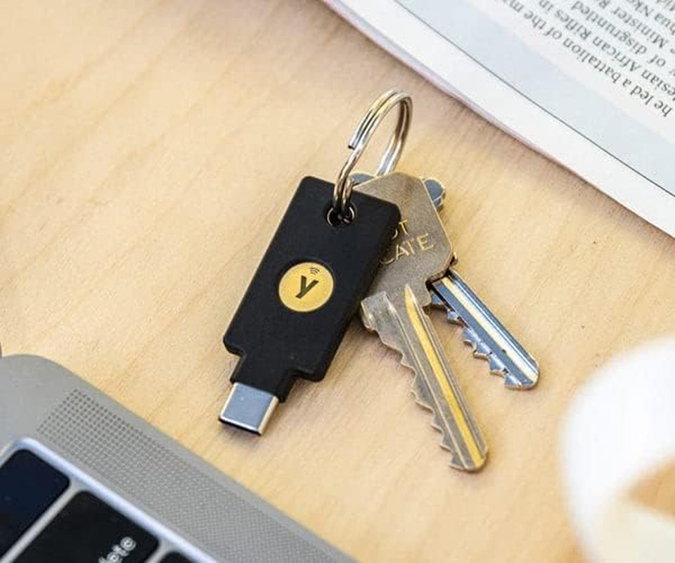 - Yubikey 5C NFC - Two-Factor Authentication (2FA) Security Key, Connect via USB-C or NFC, FIDO Certified - Protect Your Online Accounts