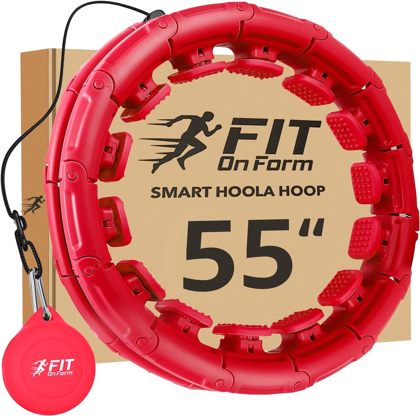 Infinity Weighted Hula Fit Hoop for Adult Weight Loss, 2 in 1 Smart Fitness Exercise Hoop for Women Abs Workout,  24/28/32 Detachable Knots