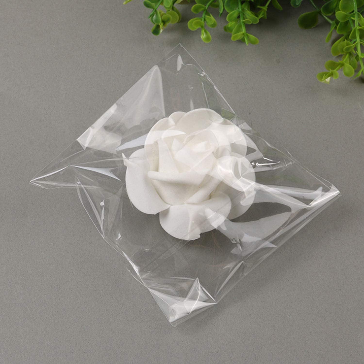 Self Sealing Cellophane Bags,7X10 Inches 200 Pcs Clear Resealable Cellophane Bags for Packaging Cookies, Favors and Products