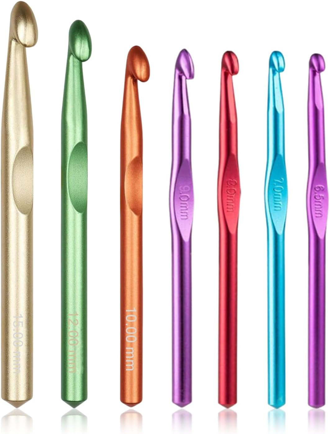 Crochet Hook Set,14 Sizes Crochet Hooks for Arthritic Hands,Crochet Hooks Ergonomic Soft Grip with Case,Crochet Needles(Size B-Size N)