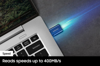 Type-C™ USB Flash Drive, 256GB, Transfers 4GB Files in 11 Secs W/Up to 400Mb/S 3.13 Read Speeds, Compatible W/Usb 3.0/2.0, Waterproof, 2022, Blue, MUF-256DA/AM