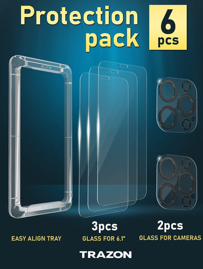 3 Pack Iphone 12 Pro Max Screen Protector and 2 Pack Iphone 12 Pro Max Camera