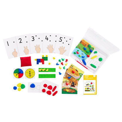 Early Math101 to go - Ages 3-4 - Number & Measurement - In Home Learning Kit for Kids - Homeschool Math Resources with 25+ Guided Activities - Loomini