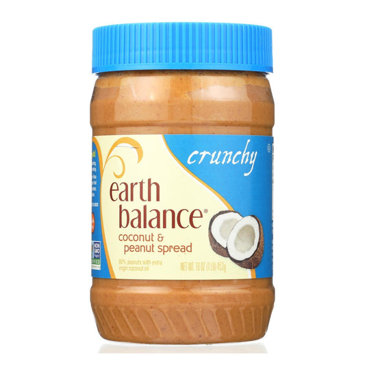 Earth Balance Crunchy Coconut And Peanut Spread - Case Of 12 - 16 Oz. - Loomini