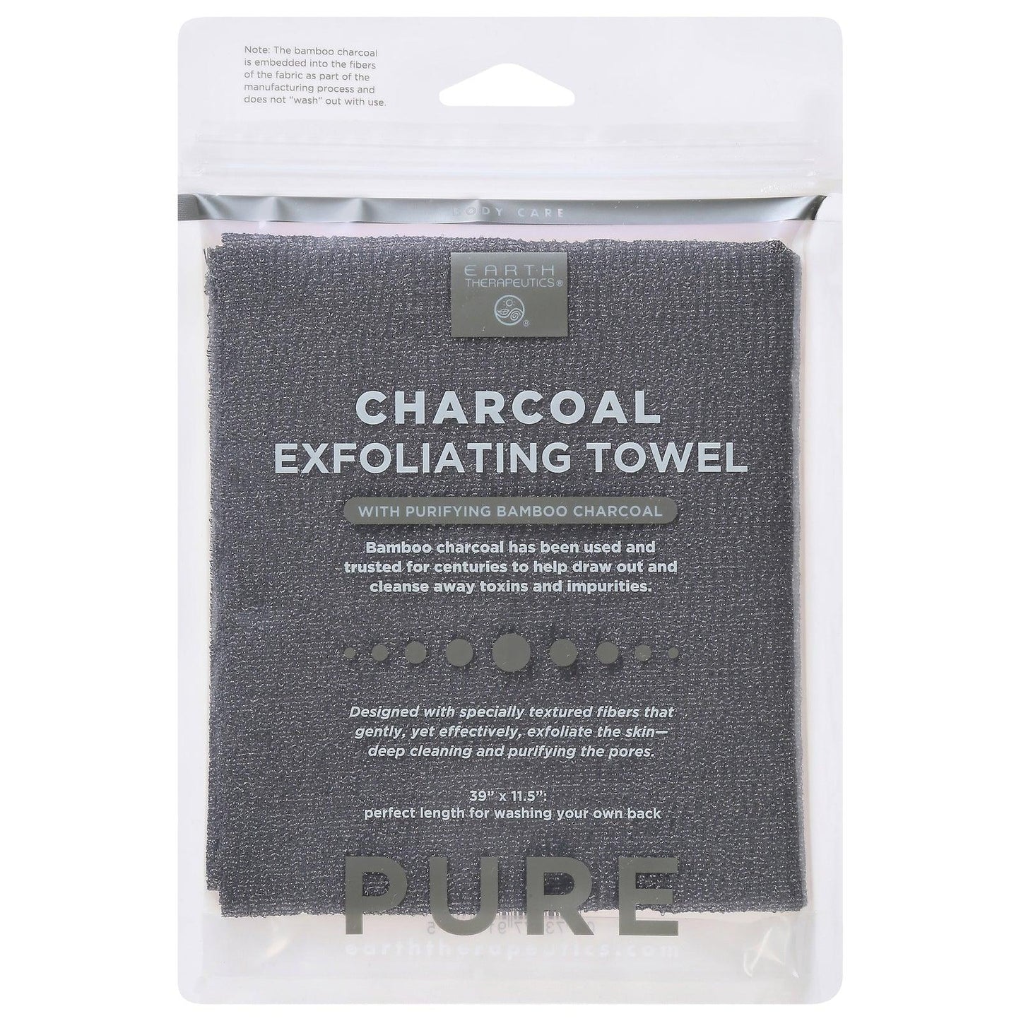 Earth Therapeutics - Hydro Towel Purify Chrcol - 1 Each - .06 Oz - Loomini