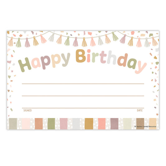 Terrazzo Tones Happy Birthday Awards, Pack of 30