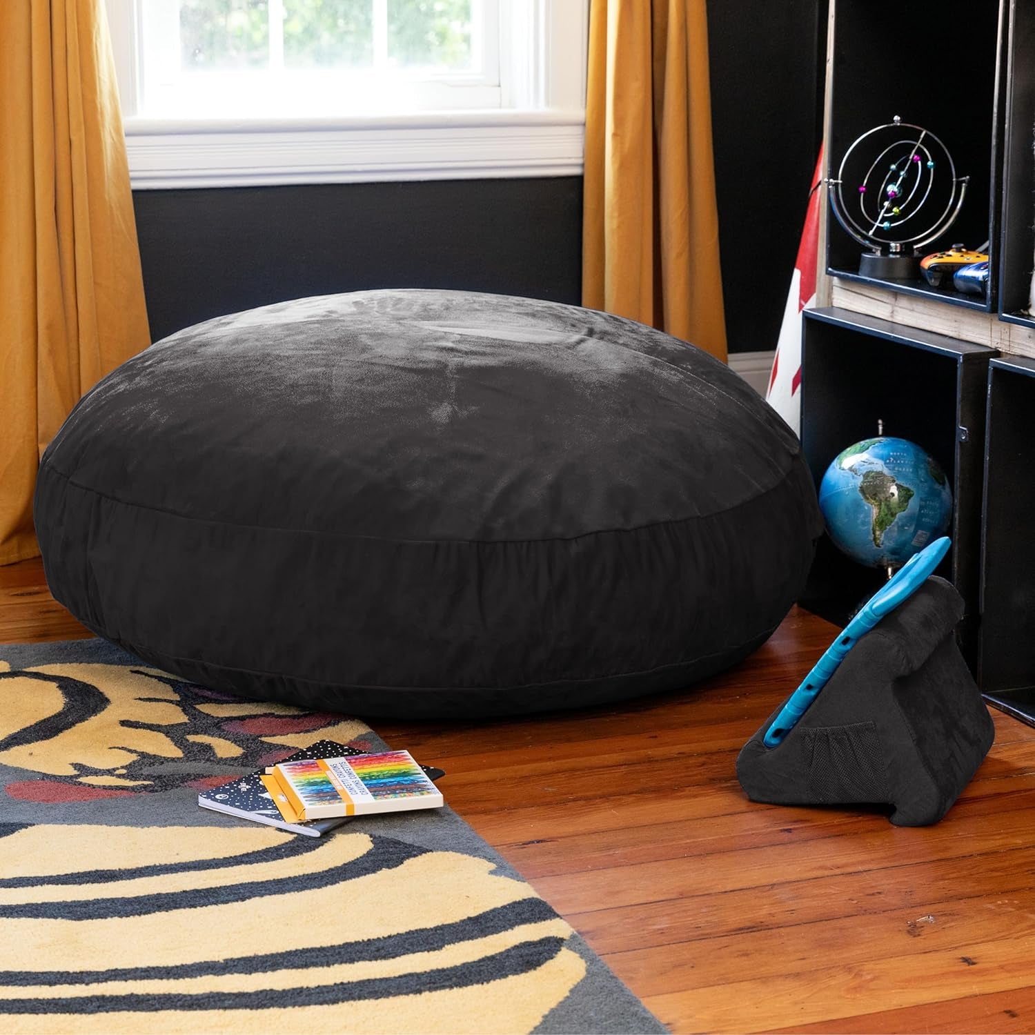 Cocoon 4 Foot Bean Bag Chair, Black