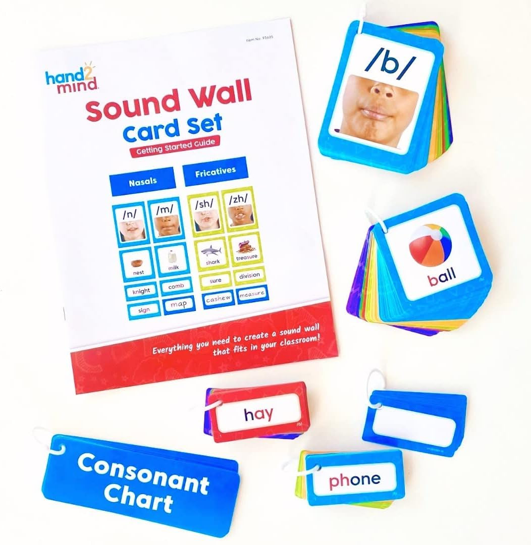 Sound Wall Classroom Phonics Kit, Letter Sounds for Kindergarten, Speech Therapy Materials, Phonemic Awareness, ESL Teaching Materials, Science of Reading Manipulatives (169 Cards)