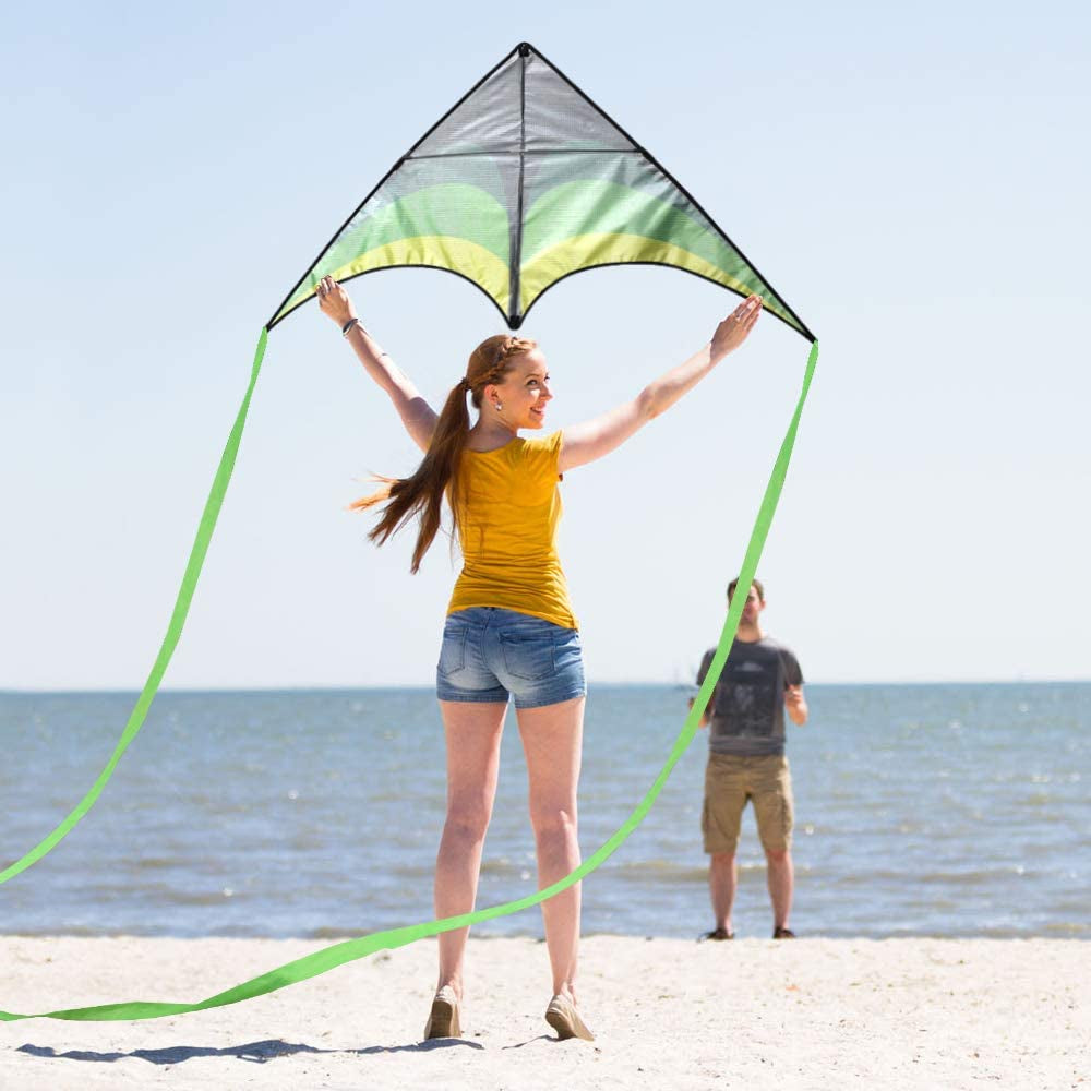 Delta Kite for Kids & Adults, Extremely Easy to Fly Kite, Best Kites for Beginner