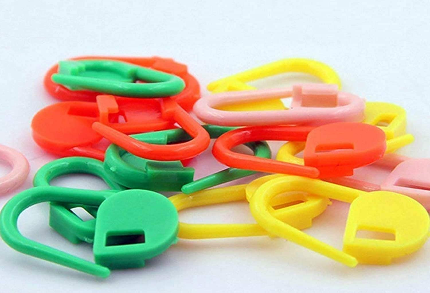 100PC Mix Color Knitting Stitch Counter Crochet Locking Stitch Markers Stitch Needle Clip Knitting Crochet Markers (100)