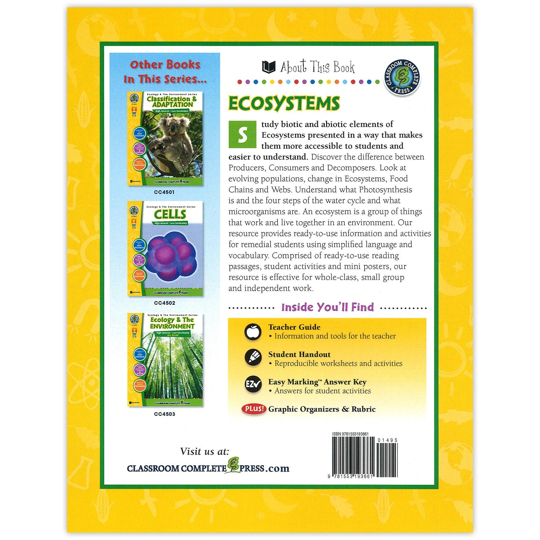 Ecosystems Resource Book, Grade 5-8 - Loomini