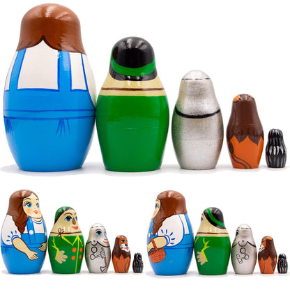 AEVVV Wizard of Oz Nesting Dolls Set of 5 pcs   Wood Wizard of Oz Dolls