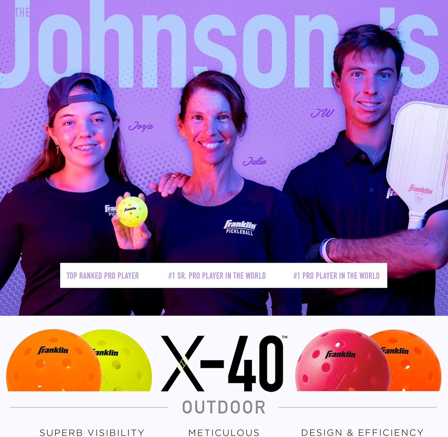 Outdoor Pickleballs - X-40 Pickleball Balls - USA Pickleball (USAPA) Approved - Official US Open Ball