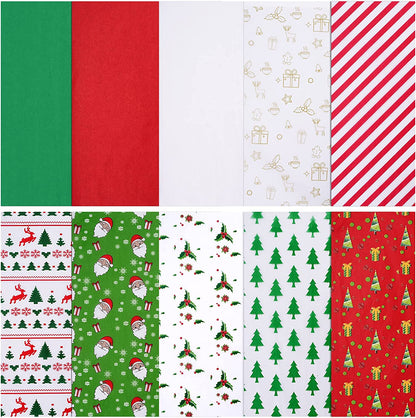 160 Sheets Tissue Paper, 19.7" X 19.7" Christmas Tissue Paper for Gift Bags, Xmas Tissue Paper for Gift Wrapping and DIY Gift Bags, Christmas Presents, Holiday Crafts (160)