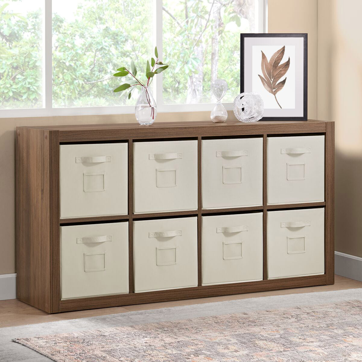 O'Nin Room Divider with 8 Storage Bins