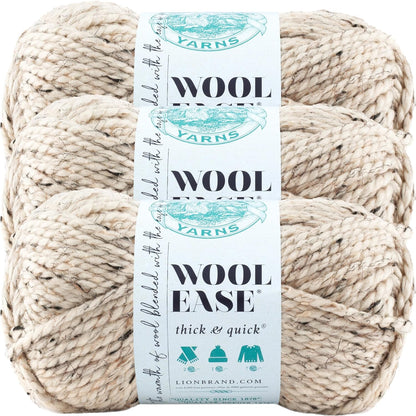 Wool-Ease Thick & Quick Yarn, Soft and Bulky Yarn for Knitting, Crocheting, and Crafting, 1 Skein, Fossil