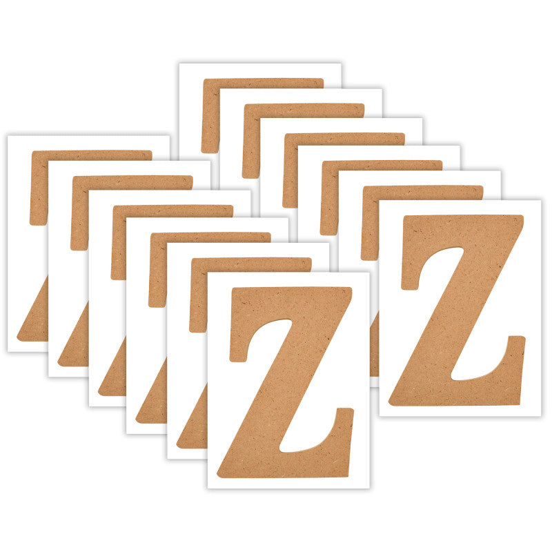 MDF Letter, Z, 5 Inch, Pack of 12