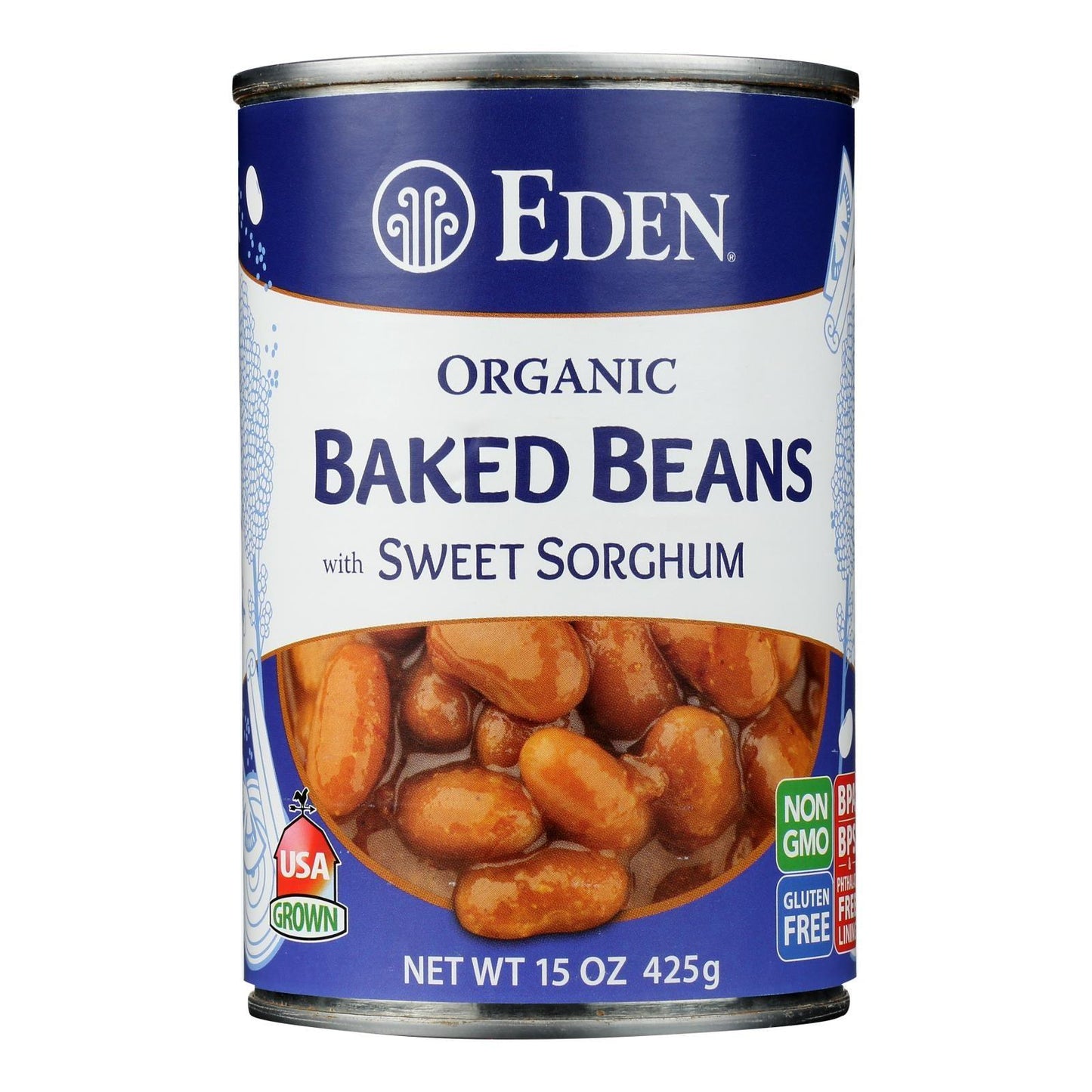 Eden Foods Baked Beans With Sorghum And Mustard Organic - Case Of 12 - 15 Oz. - Loomini