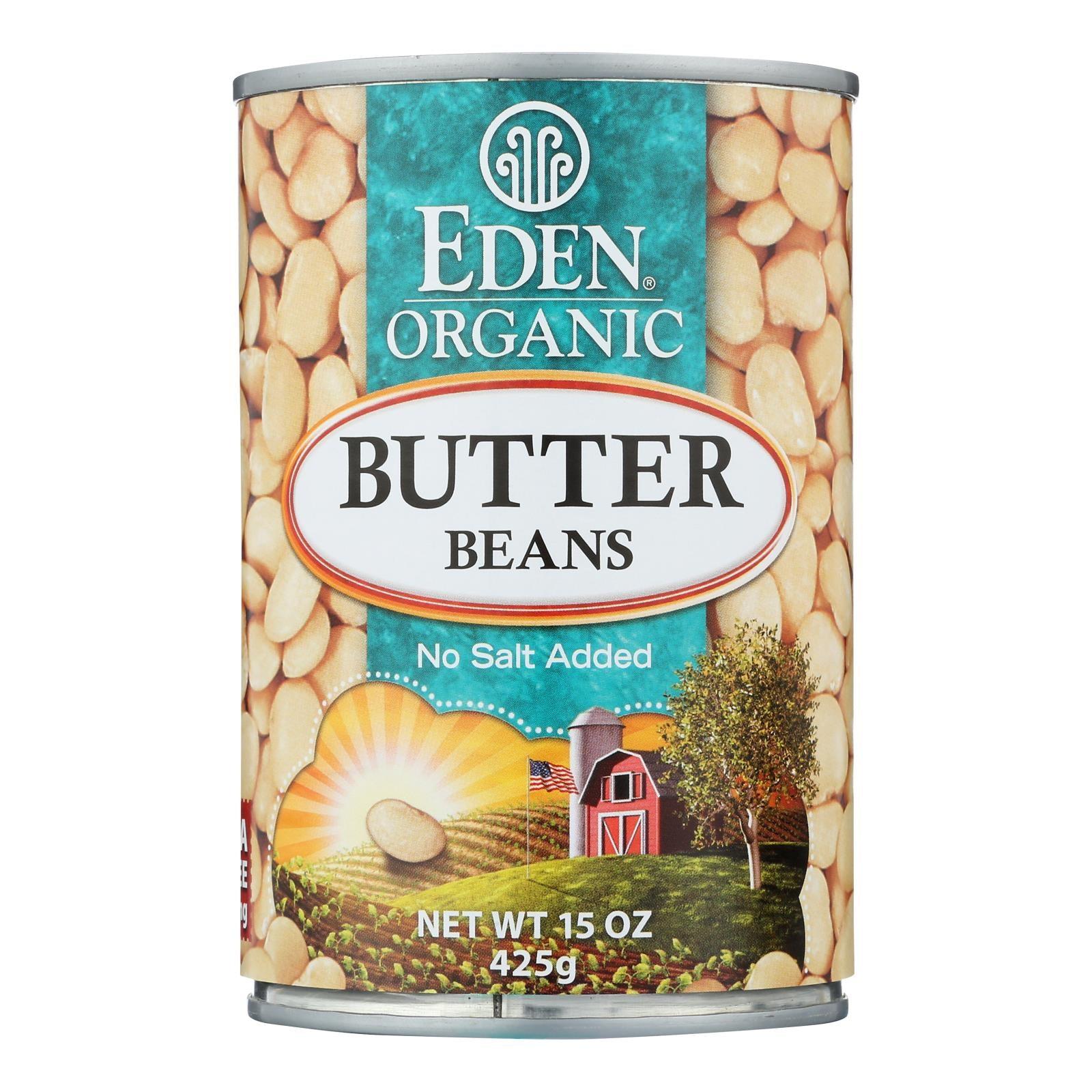 Eden Foods Butter Beans Organic - Case Of 12 - 15 Oz. - Loomini