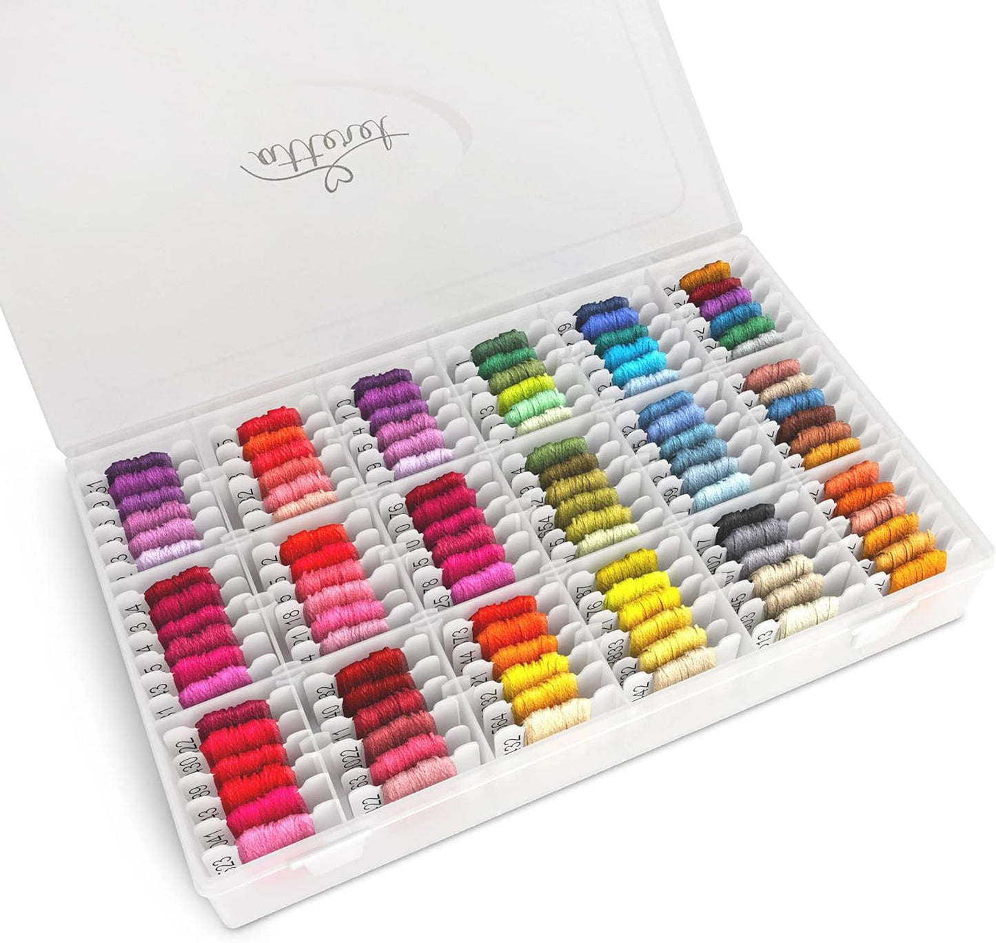 Embroidery Floss Kit 108 Colors 99 Cotton 9 Metallic Threads. on Plastic Bobbins in Organizer Storage Box. Dmc Color Coding. for Cross Stitch, Friendship Bracelets, String Crafts