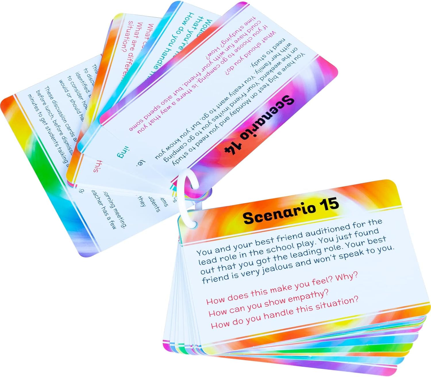 Social Skills Discussion Cards - Set of 20 Conversation Cards for Kids - Social Emotional Learning Activities for Understanding Social Rules and Developing Essential Social Skills