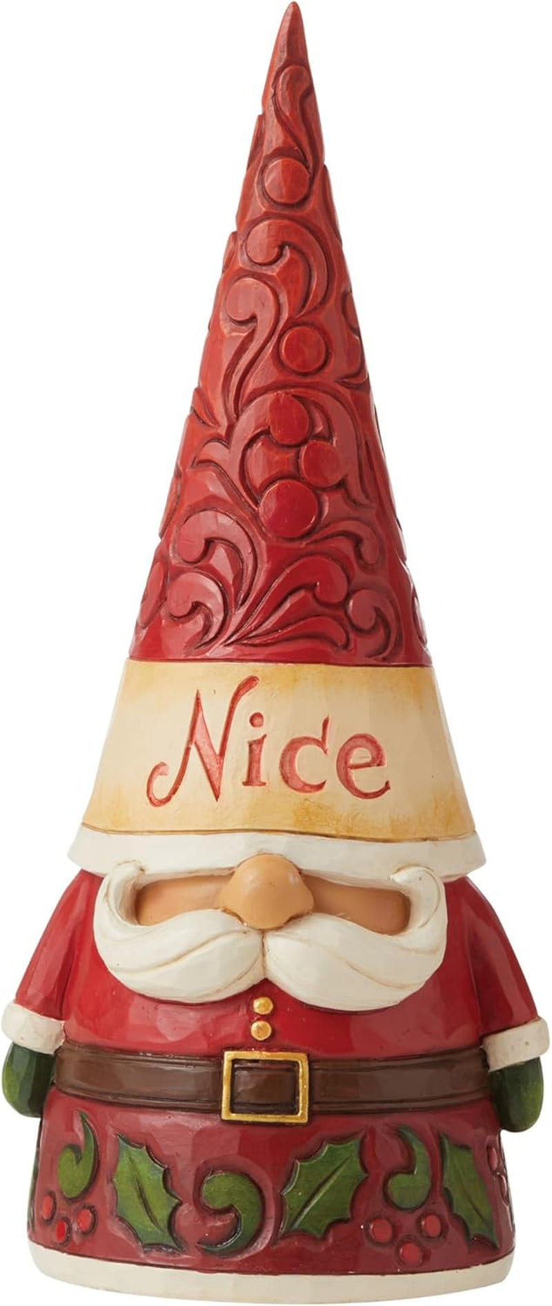 Jim Shore Heartwood Creek Christmas Gnome Naughty and Nice Double-Sided Figurine, 8.27 Inch, Multicolor, Red