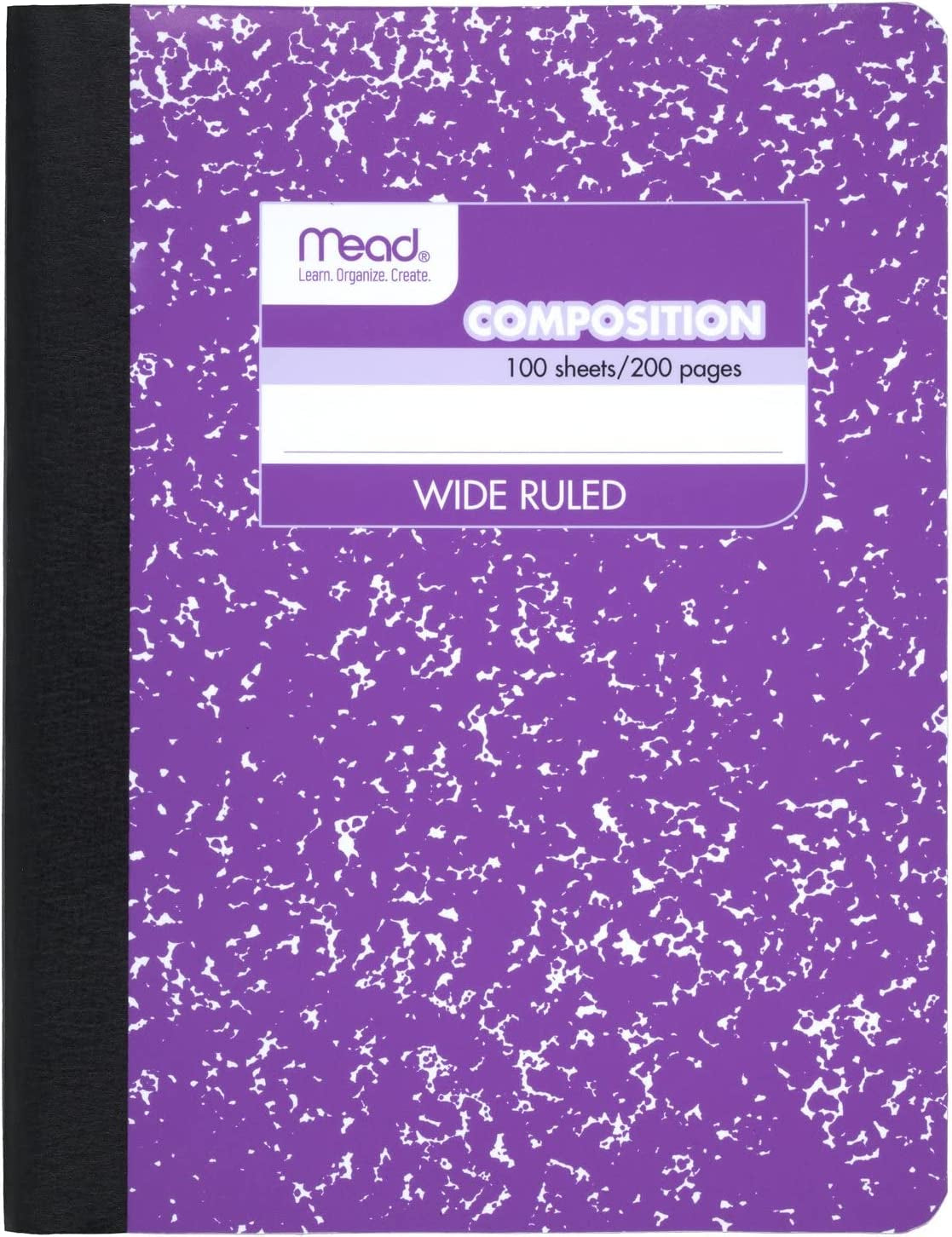 Composition Notebook, Wide Ruled Paper, 9-3/4" X 7-1/2", 100 Sheets, Blue Marble (09918AY7)