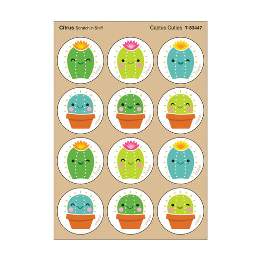 Cactus Cuties, Citrus scent Scratch 'n Sniff Stinky Stickers®, Pack of 48