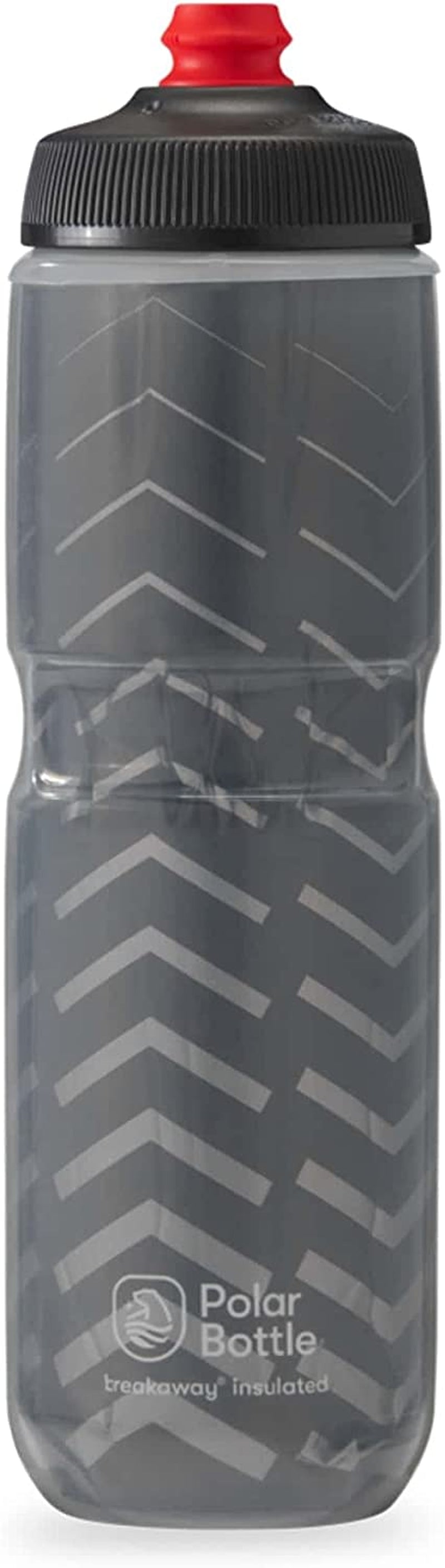 Breakaway Insulated Water Bottle - BPA Free, Cycling & Sports Squeeze Bottle (Bolt - Charcoal, 20 Oz) - 2 Pack