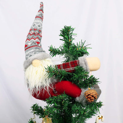 Hand Made Christmas Tree Topper Gnome - Funny Decoration, Can Also Be Used as Curtain Tie, Unique Christmas Decoration