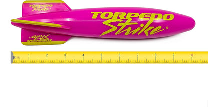 Spinfin 10.25" Large Pool Torpedo Rocket Spins & Glides up to 30 Feet like Underwater Football for under Water Passing Games Underwater Torpedo Diving Toy Glider (Pink)