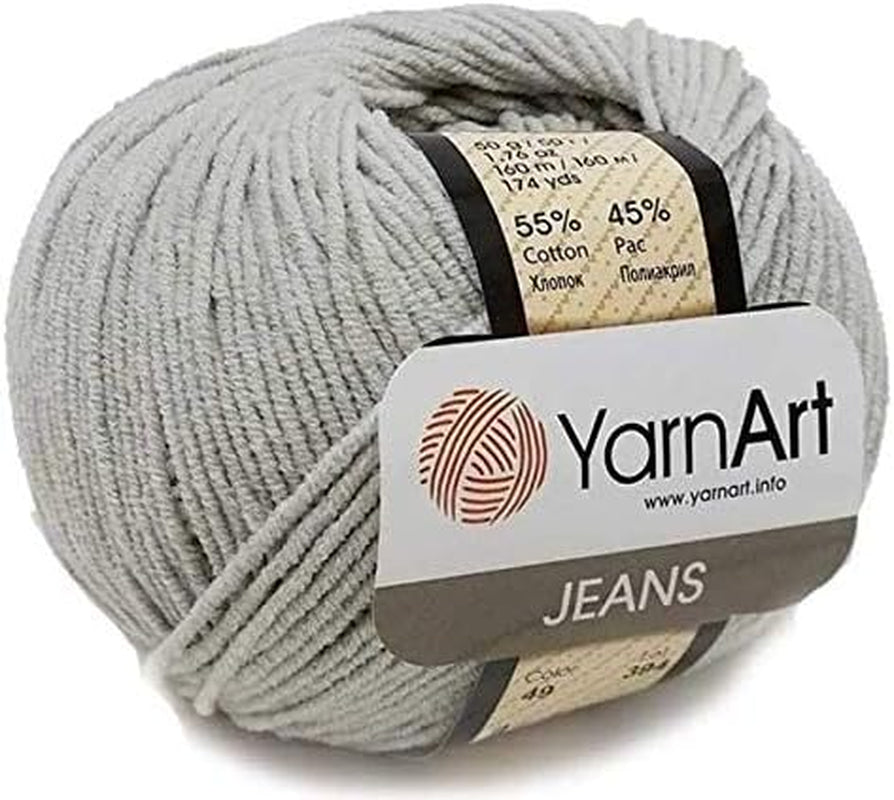 55% Cotton 45% Acrylic  Jeans Sport Yarn 1 Skein/Ball 50 Gr 174 Yds (1)