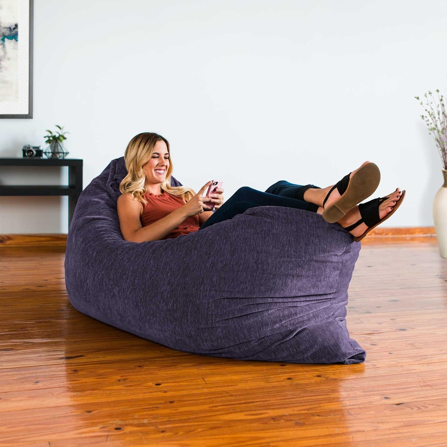 Jaxx 5.5 Ft Pillow Saxx Bean Bag, Plum