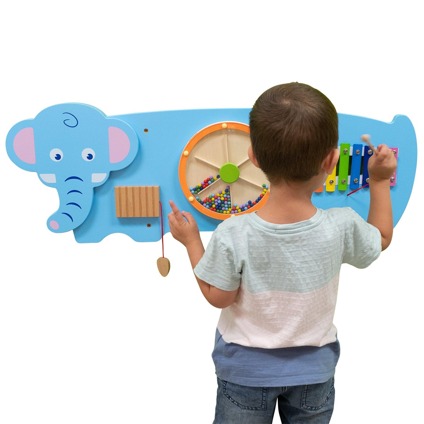 Elephant Activity Wall Panel - 18m+ - Toddler Activity Center - Loomini