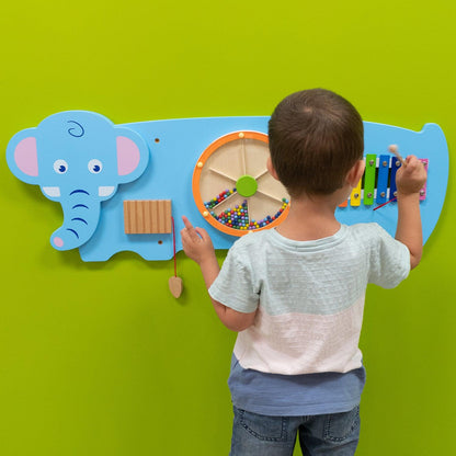 Elephant Activity Wall Panel - 18m+ - Toddler Activity Center - Loomini